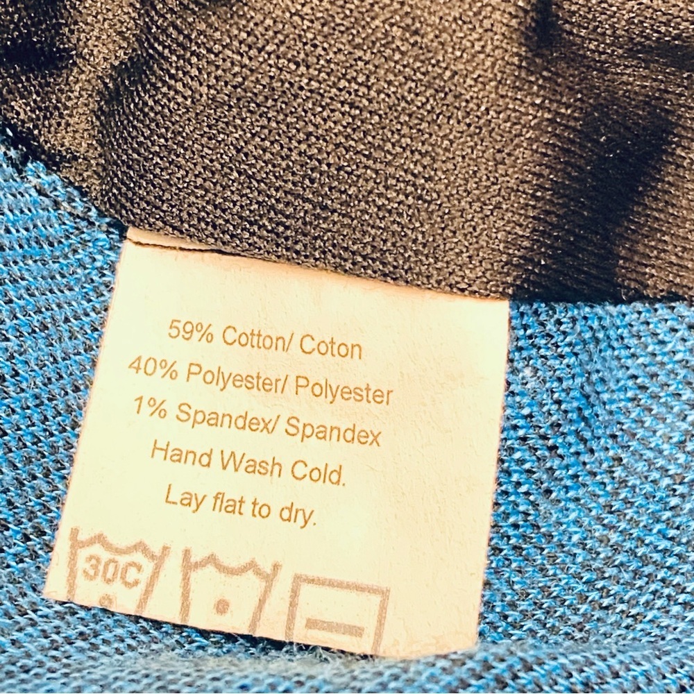 Cheryl Nash Retro Vintage Paisley Blue and Black Notched Collar Blazer. - Picture 3 of 5